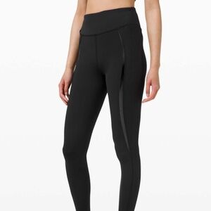 lululemon Gloss Trim Run Super High-Rise Tight 28" Black